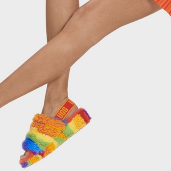 UGG Shoes - Ugg Fluff Yeah Slide Cali Collage slides sizes 7 and 8